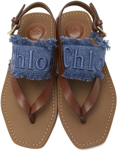 chloe sandale|chloe denim sandals.